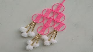 BEST OUT OF WASTE BANGLES AND WOOL CRAFT IDEA NEW HANDMADE CRAFT