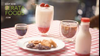 KOREAN STRAWBERRY LATTE yang MUDAH dan SEGAR || SERATAFOODS