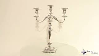 Antique Pair Three Light Candelabra by Stevenson & Law