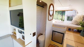 BRAND NEW Van Tour | PERFECTED Van Conversion 🚐 w/ MODERN BATHROOM, SPART ENTERTAINMENT & 2 BEDS 🤯