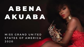 The memorable moment Abena Akuaba Miss Grand United States of America 2020