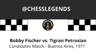 Bobby Fischer vs Tigran Petrosian World Championship Candidates Match. Buenos Aires 1971. #chessgame