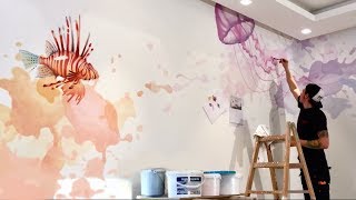 Painting A Mural | Colorsplashes & Fishes