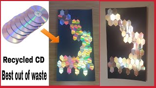 CD craft ideas for room decoration/best out of waste