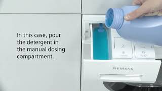 How to use the intelligent dosing system (i-Dos) on a Siemens washing machine (Type M)