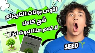 بوت SEED🌱 | اقوى بوتات التليجرام | شرح كامل خطوه خطوة للمبتدئين | عملهSEED🌱