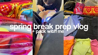 spring break prep vlog + pack with me | clothing haul, running errands, organizing room, packing