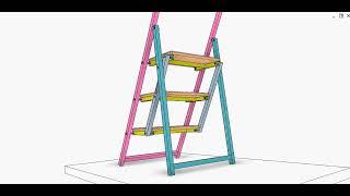 Three-step folding ladder 1