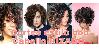 Cortes estilo bob cabello RIZADO 🌸