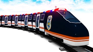 Toy Factory Cartoon Police Train