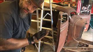 Removing body from the frame - 1937 Rat rod Build Update 8