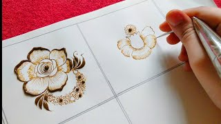 learn Easy & unique flower with sehreen Henna classes ||@sehreenshennaclasses