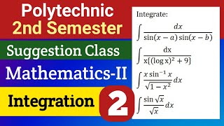 Integration (Part-2) | Mathematics-II Suggestion | 2nd Semester Polytechnic | NatiTute