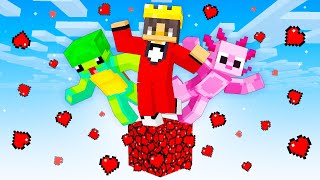 Surviving One HEART Block in Minecraft!