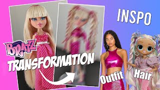 BRATZ Featherageous Cloe Doll Transformation Make-Over and Hair Styling #barbiecore LOL Surprise OMG