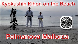 Kyokushin karate Kihon on the Beach