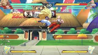 DBFZ Season 4 Gotenks midscreen to corner swing kick loop w/ghost attack 126 hits