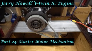 #MT49 Part 24 - Jerry Howell V-twin IC Engine. Starter Motor Mechanism. In 4K/UHD by Andrew Whale.