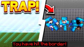 *NEW* WORLD BORDER FALL TRAP ON MINECRAFT HCF SOTW!