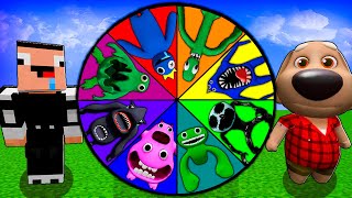 SPIN WHEEL GARTEN OF BANBAN 3 & RAINBOW FRIENDS in Minecraft - Gameplay - Animation