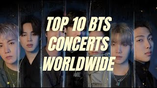 BTS Concerts Worldwide in last Five Years