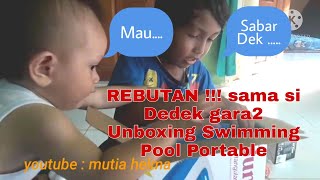 Unboxing simple swimming pool portable