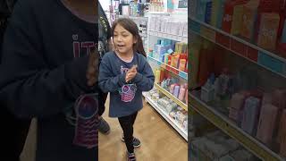 my daughter shopping for stuff she needs