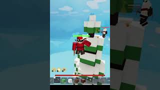 Building a Christmas Tree #roblox #bedwars #robloxbedwars #christmas