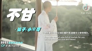 2023年抖音最新神曲 『不甘』- 弦子/小樂哥（王唯樂）【高音質/動態歌詞/Pinyin Lyrics】🎶