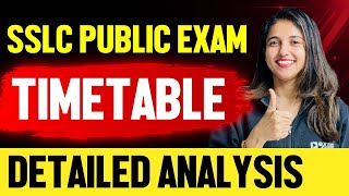 Detailed Analysis of SSLC Public Exam Timetable .! Exam Winner