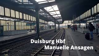 Duisburg Hbf - Manuelle Bahnsteigansagen