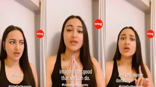 Sonakshi Sinha latest Reaction on Covid-19 || war against covid-19