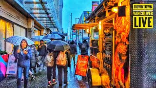 Vancouver Live 🇨🇦 - Light Rain Downtown (November 1, 2024)