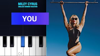 Miley Cyrus - You | Piano Tutorial