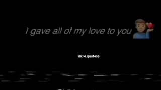 Gave up all of my hoes for you.