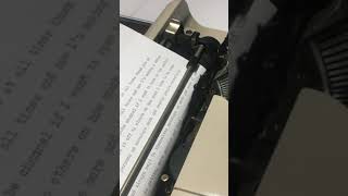 Typing on Olivetti 92 typewriter