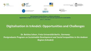 Digitalisation in trAndeS: Opportunities and Challenges