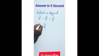 #Which Is Biggest Fraction?|| #Find Longest Number In Just 5 Second || #Math Trick Short