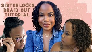 SISTERLOCKS BRAID OUT TUTORIAL | ALOPECIA FRIENDLY