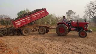 Unloading black soil