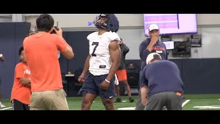 Sights and sounds of Virginia football's first fall practice, Mike Hollins leads 'Wahoo Jacks'