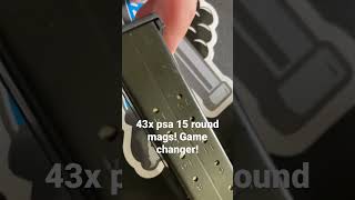 Psa 15 round micro mags for the 43x! #shorts #gamechanger #glock