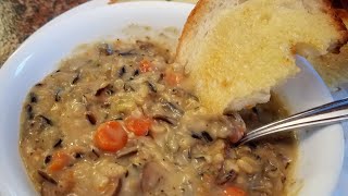 Instant Pot Cream of Mushroom Soup with Wild Rice