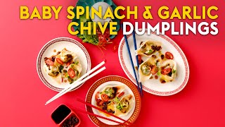 Baby spinach and garlic chive dumplings | delicious. Australia