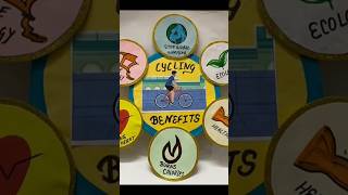 CYCLING BENEFITS | WALL HANGING #wallhangingideas #cyclingbwnefits #environmentprotectin #ytshorts