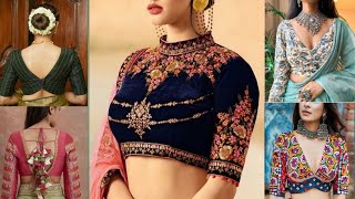 Latest Blouse Front And Back Neck Design Collections For Womens With Pictures