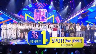 Jennie & Zico SPOT WIN 1st Place in SBS Inkigayo Today #SPOT2ndWin