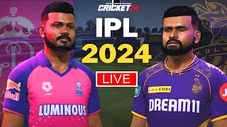 IPL 2024 RR vs KKR T20 Match - Cricket 24 Live - Shree Gamerz