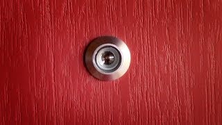 How to install a door viewer peep hole