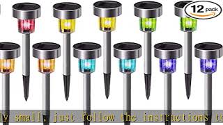 Dream Master Solar Lights Outdoor Waterproof, Stainless Steel LED Landscape Lighting Solar Powered